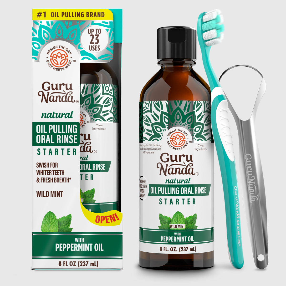 Farmed Mint Oil Pulling with 7 Essential Oils & Vitamins D3, E & K2