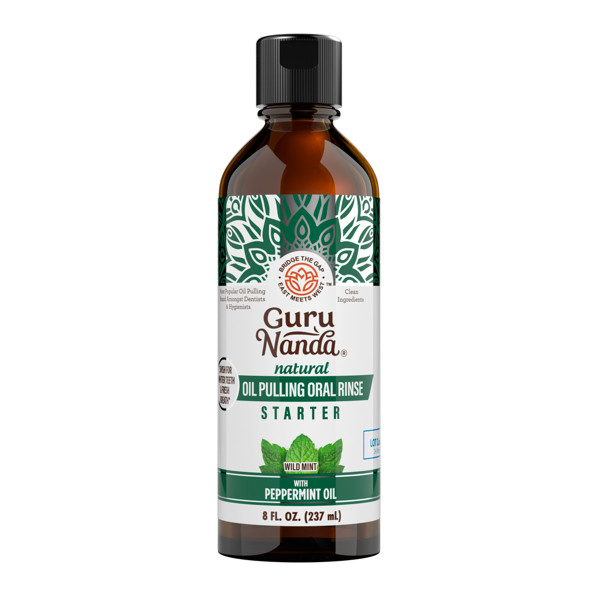 GuruNanda Peppermint Starter Oil Pulling bottle